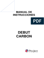 Manual de instrucciones Project Debut Carbon
