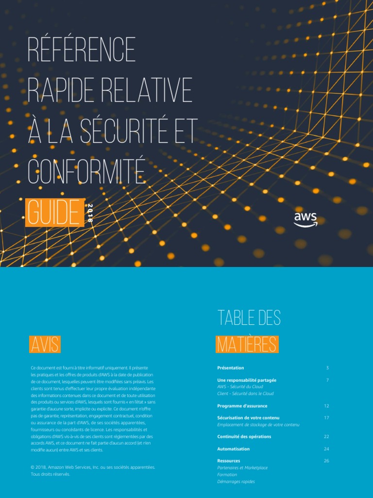 AWS Compliance Quick Reference | PDF | Amazon Web Services | Sécurité