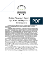 District Attorney's Report On The Sgt. Ward and Dep. Fox Death Investigation