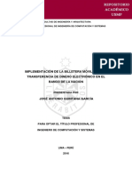 Implementación de La Billetera Móvil para La Transferencia de Dinero Electrónico en El Banco de La Nación