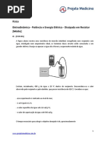 Potencia Energia Eletrica Dissipada Resistor Medio