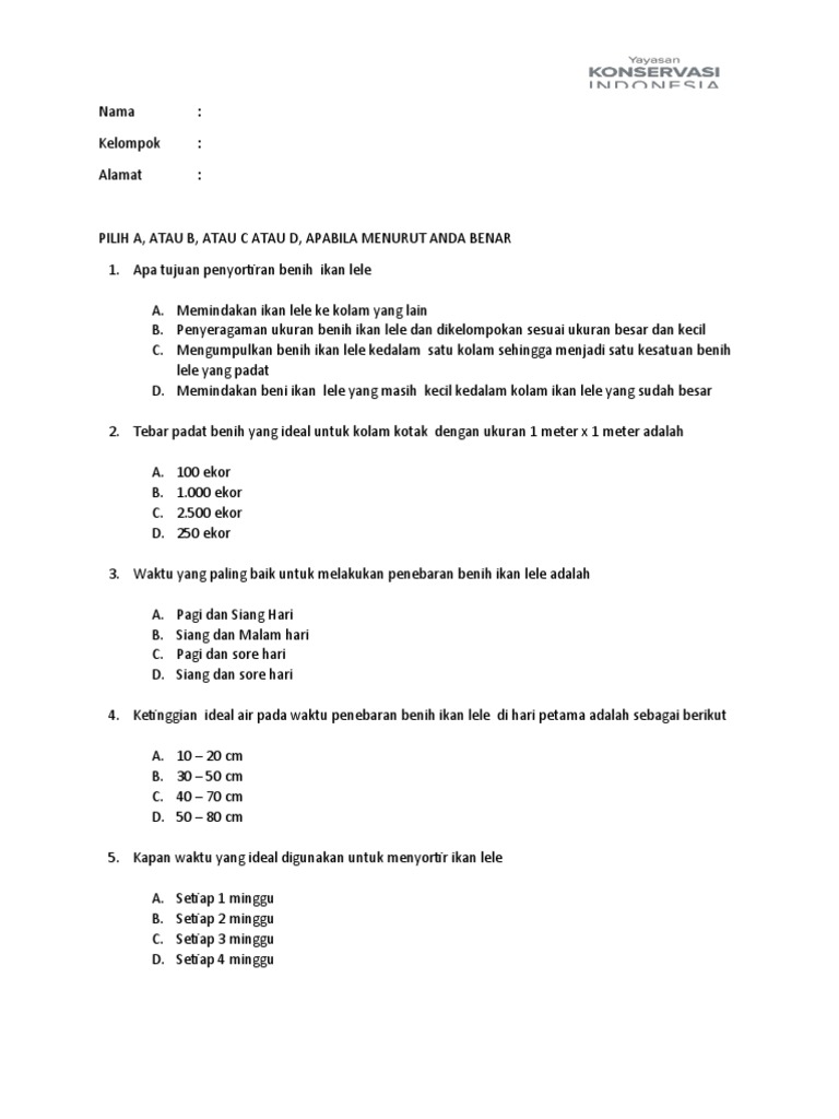 Pre Test Dan Pos Test Pdf