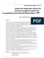 Factores de Riesgo para Cancer de Cuello y Mama - Uruguay