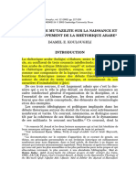 L'Influence Mu Tazilite Sur La Naissance Et Le Développement de La Rhétorique Arabe