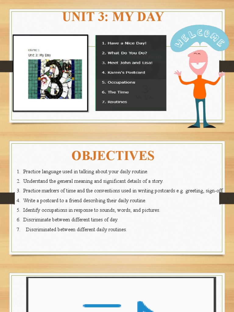 Unit 3 My Day (1) - Level 1 | PDF | Language Arts & Discipline
