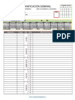 Planificador Semanal Primaria Programaciones 6 Horas 2022 2023