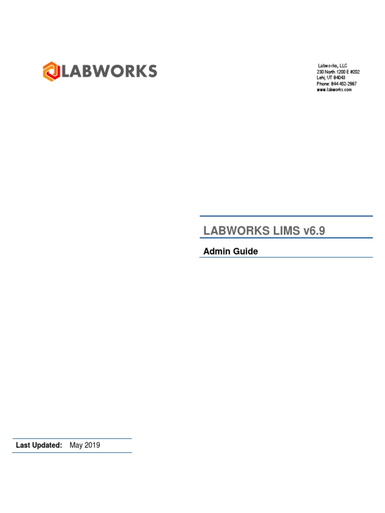 LABWORKS 6.9 Admin Guide | PDF | Databases | Backup