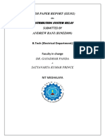 Distribution System Relay: Term Paper Report (Ee382)