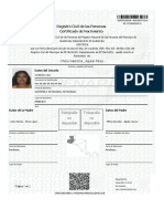 Certificado nacimiento María Valentina