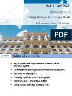 Slide Set N. 3: Using Swaps To Hedge Risk