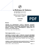 Revista Boliviana de Química Vol. 38 N°5, 2021 Contenidos