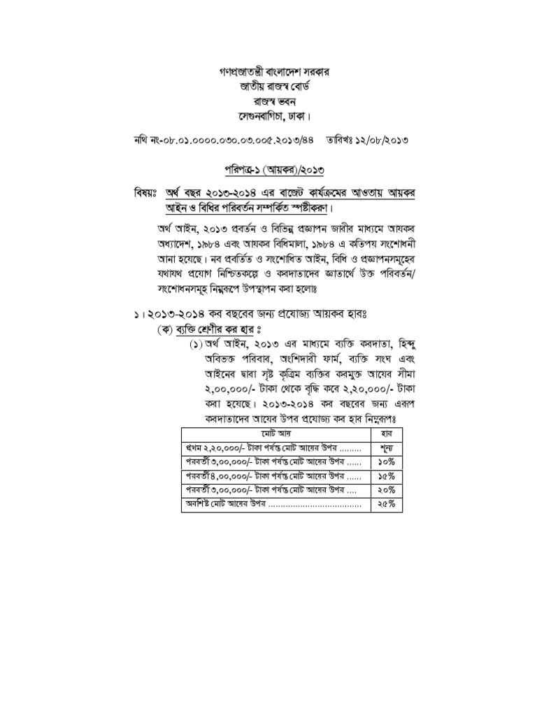 Circular Paripatra 2013-14 | PDF