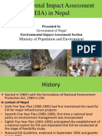 Environmental Impact Assessment (EIA) in Nepal: Ministry of Population and Environment