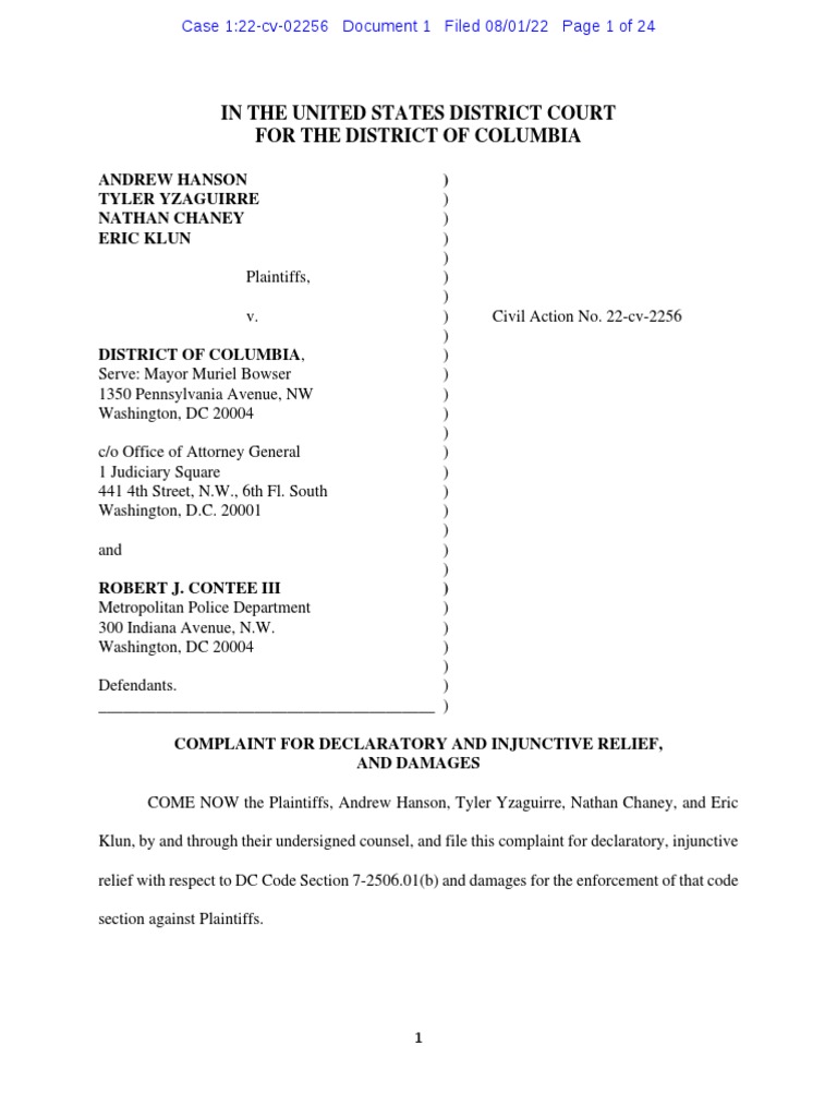 High Capacity Magazines Lawsuit Download Free PDF Second Amendment