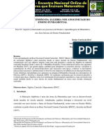 A Inclusão Do Ensino Da Álgebra Nos Anos Iniciais Do Ensino Fundamental