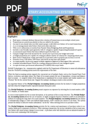 ProSoft Budgetary Accounting