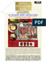 Menu Premium Buffet Coreano $349