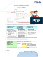 Sesión de Aprendizaje #01 P.S.