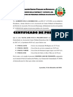 certificado de posesion rumichaca