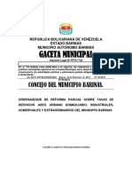 5 Ordenanza de Reforma Parcial de La Ordenanza de Tasas de Servicio de Aseo Urbano, Domiciliario, Industrial, Comercial y Extraordinario - 2