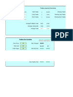 Trade Journal Overview: Position Size Calculator 0 0 0