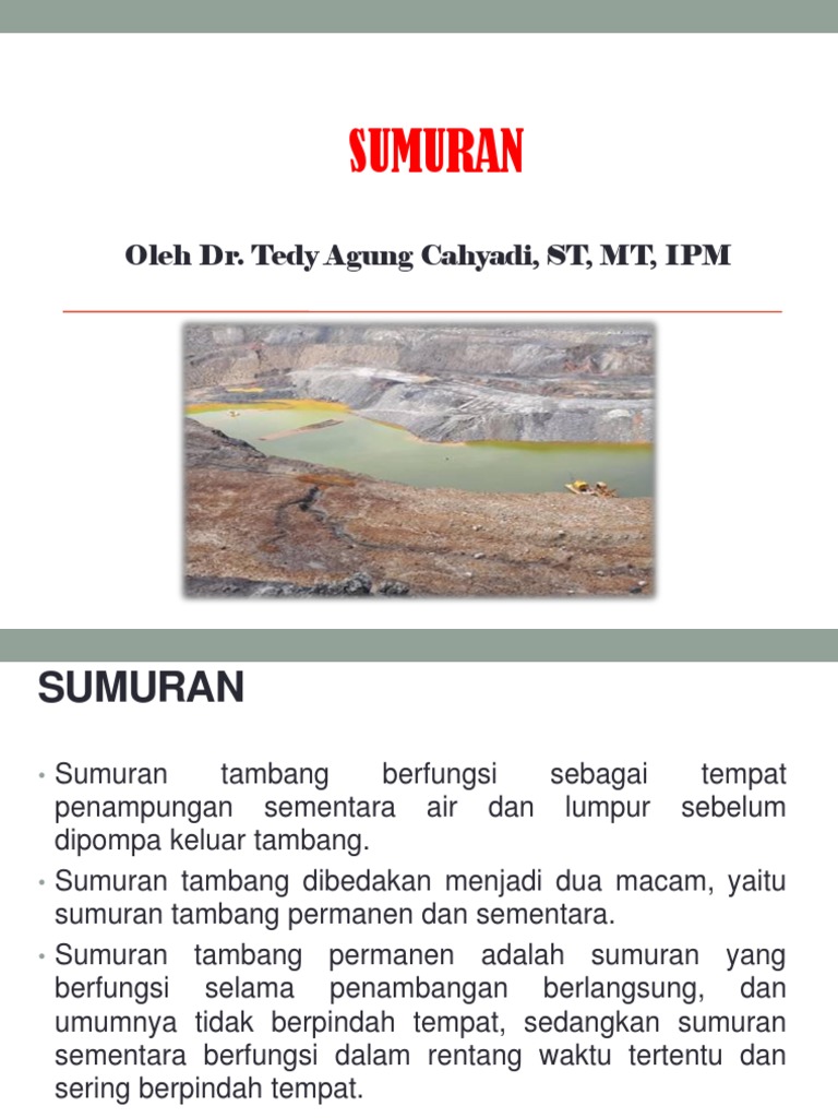 Teknik Sumuran Tambang | PDF | Sains & Matematika