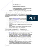 Tipos y objetivos de la auditoría administrativa