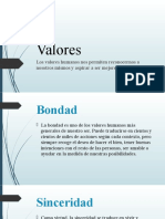 Ejercicio de Valores en Diapositiva