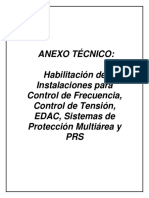 Habilitación de instalaciones para control de frecuencia y tensión