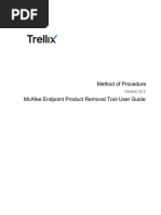 Method of Procedure Mcafee Endpoint Product Removal Tool User Guide