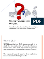Uncertainties and Errors of QRA