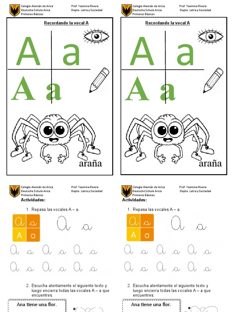 Act. Vocales | PDF | Artes del Lenguaje y Comunicación | Estudios de ...