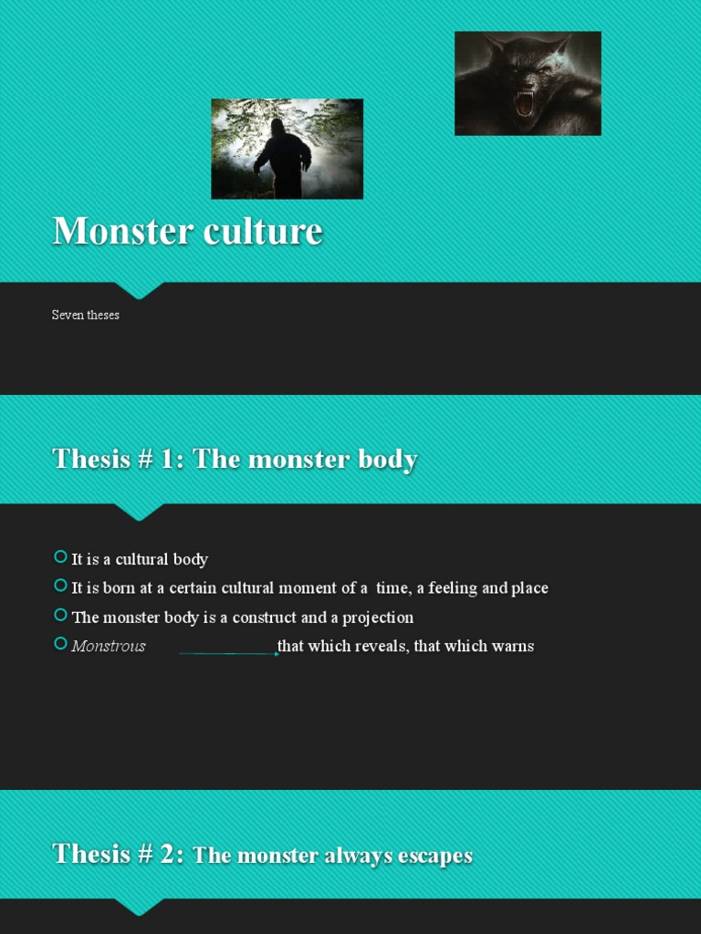 Monster Culture Seven Theses PDF