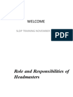 1.1-Role and Responsibilities of Headmasters