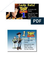 Invitacion Toy Story