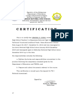 Third Party Certification Sample