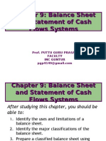 Chapter 9: Balance Sheet and Statement of Cash Flows Systems