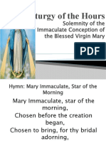Liturgy of the Hours for the Solemnity of the Immaculate Conception