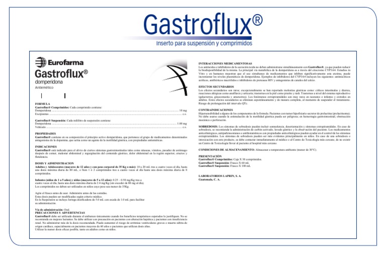 Bula Gastroflux Suspension | PDF | Especialidades Medicas