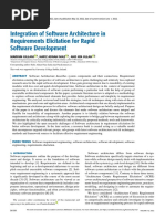 Org Integration of Software Architecture in Requirements Elicitation For Rapid Software Development