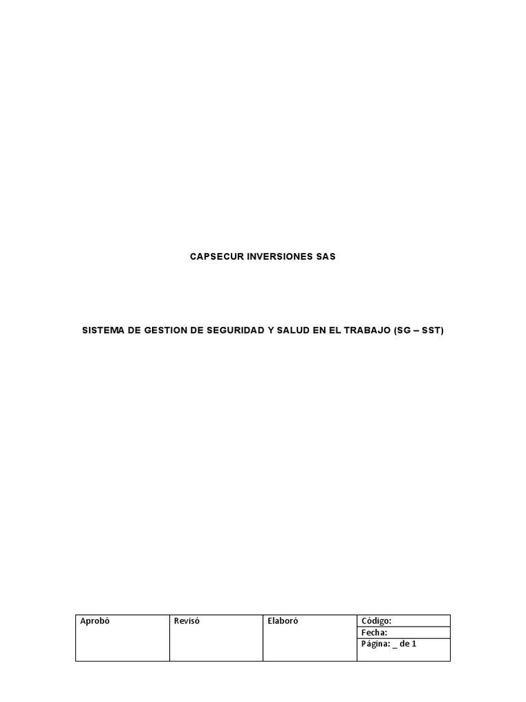 Guia Documental Sg Sst Pdf Ciencias De La Salud