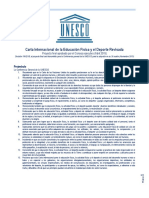 RECORTES DE ESCRITOS Carta Internacional de La Educación Física y El Deporte Revisada UNESCO