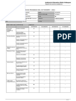 Informe de Progreso Del Estudiante - 2021: Institución Educativa Ofelia Velásquez