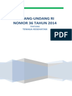 Undang-Undang Ri Nomor 36 Tahun 2014: Tenaga Kesehatan