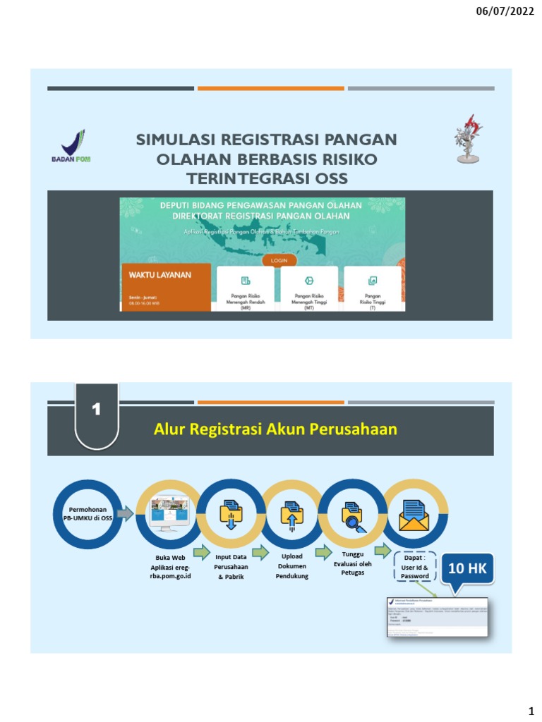 Panduan Registrasi Pangan Olahan RBA | PDF