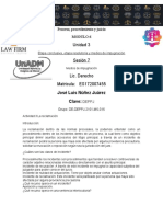 Unidad 3 Sesión 7 Lic. Derecho Matricula: ES172007455: José Luis Núñez Juárez Clave