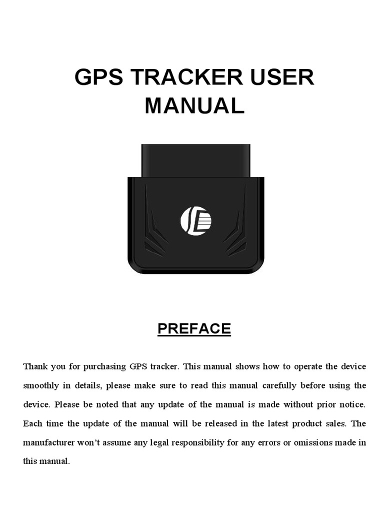 Gps Tracker User Manual Preface PDF Mobile App Global