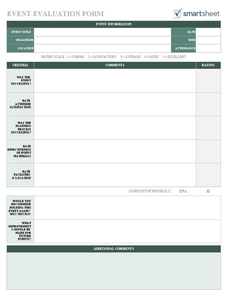 Event Effectiveness Assessment Form | PDF