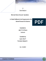 A Case Study On Wal-Mart Stores Discount Operations in Partial Fulfillment To The Requirements in The Subject: Internet Research For Business