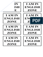 i Am in English Zone